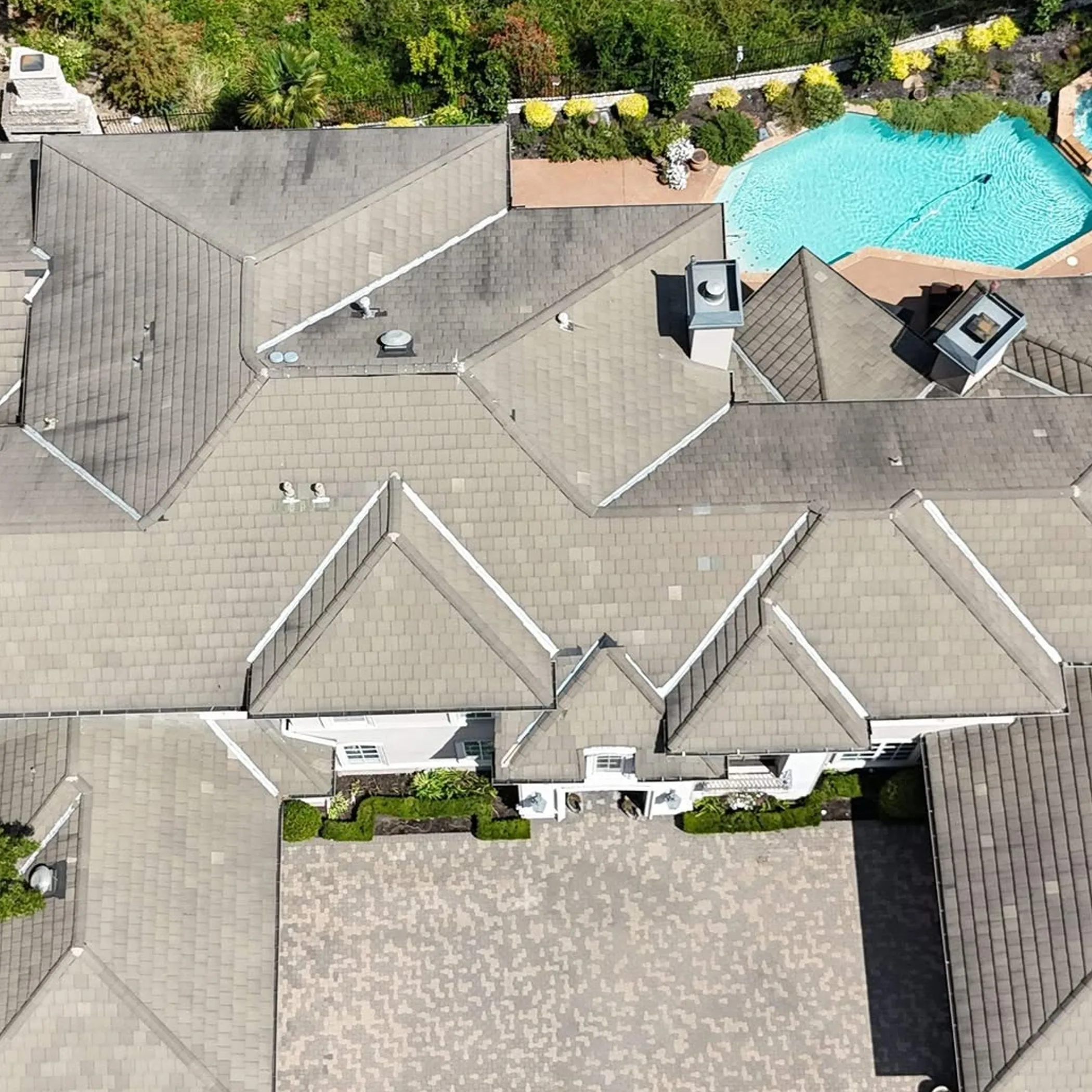 residential roof and exterior