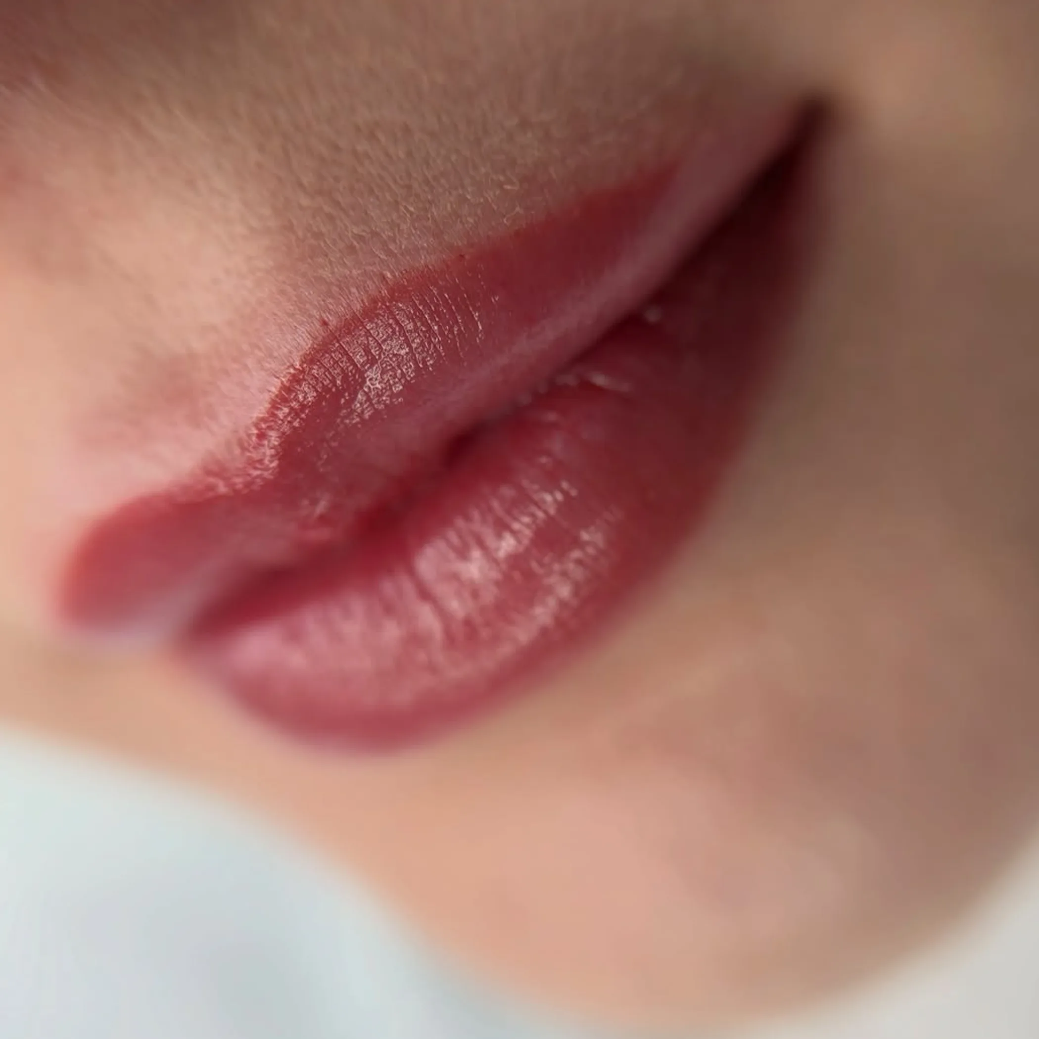 freshly treated lip blush
